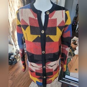 Sparrow Multicolor Geometric Cardigan